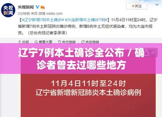 辽宁7例本土确诊全公布 / 确诊者曾去过哪些地方