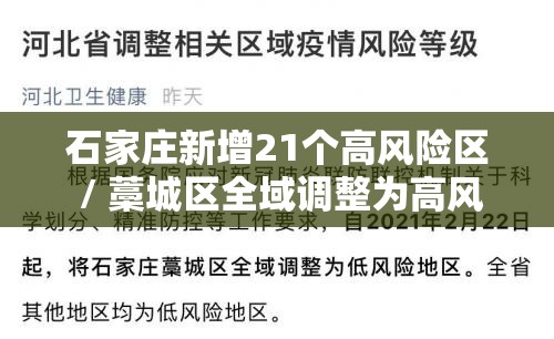 石家庄新增21个高风险区 / 藁城区全域调整为高风险地区 石家庄新增21个高风险区 / 藁城区全域调整为高风险地区