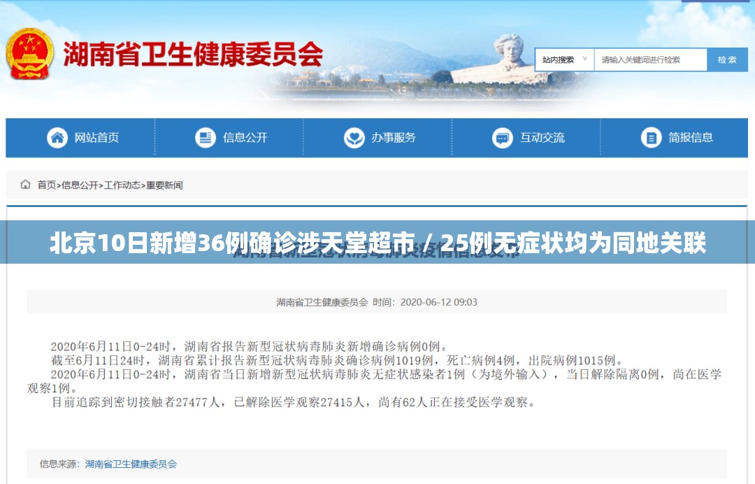 北京10日新增36例确诊涉天堂超市 / 25例无症状均为同地关联 北京10日新增36例确诊涉天堂超市 / 25例无症状均为同地关联