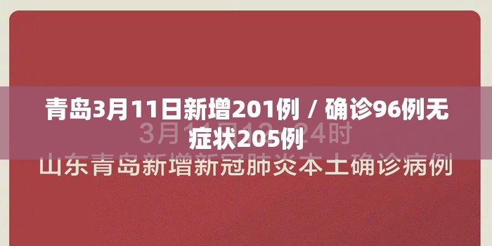 青岛3月11日新增201例 / 确诊96例无症状205例 青岛3月11日新增201例 / 确诊96例无症状205例
