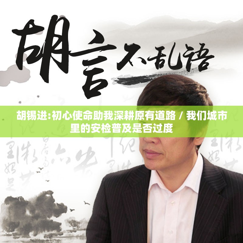 胡锡进:初心使命助我深耕原有道路 / 我们城市里的安检普及是否过度 胡锡进:初心使命助我深耕原有道路 / 我们城市里的安检普及是否过度