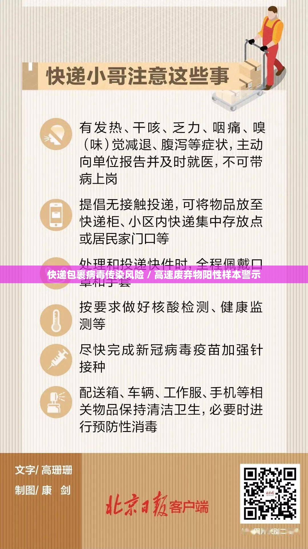 快递包裹病毒传染风险 / 高速废弃物阳性样本警示