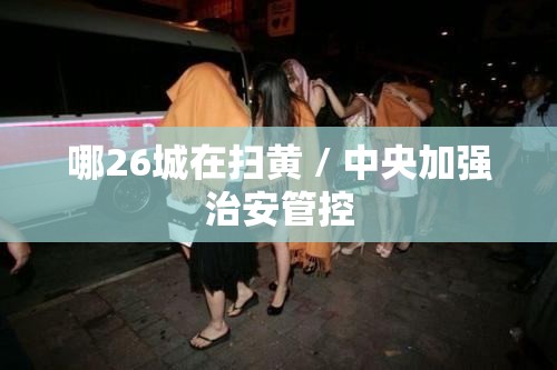 哪26城在扫黄 / 中央加强治安管控 哪26城在扫黄 / 中央加强治安管控