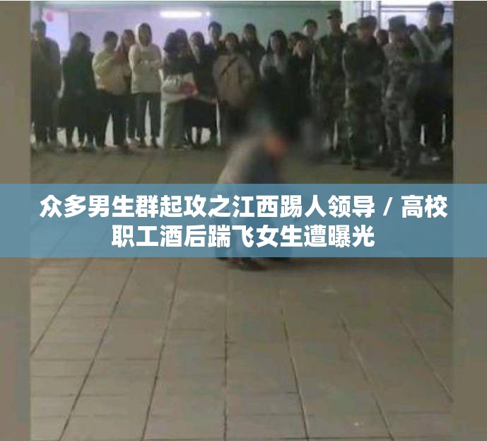 众多男生群起攻之江西踢人领导 / 高校职工酒后踹飞女生遭曝光