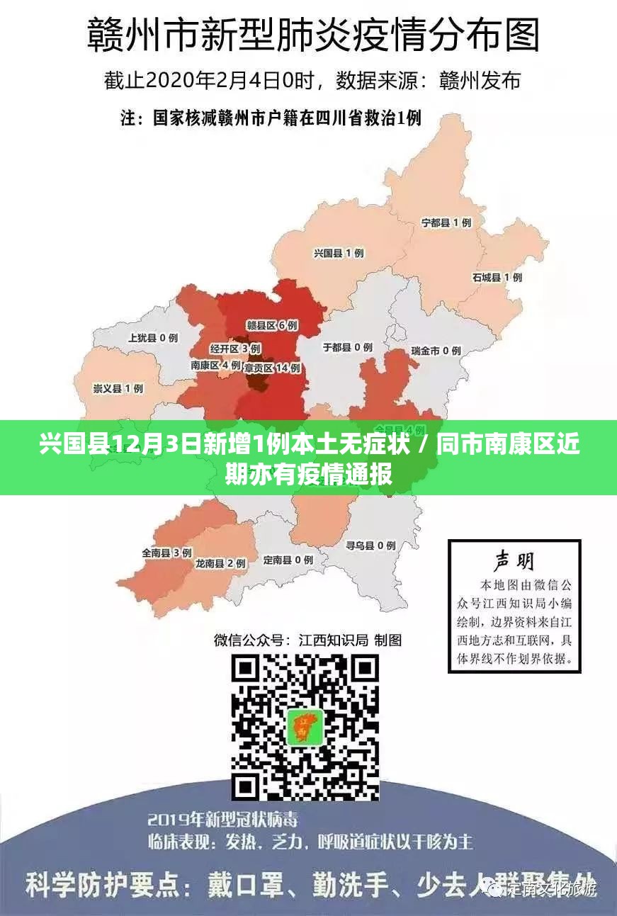 兴国县12月3日新增1例本土无症状 / 同市南康区近期亦有疫情通报