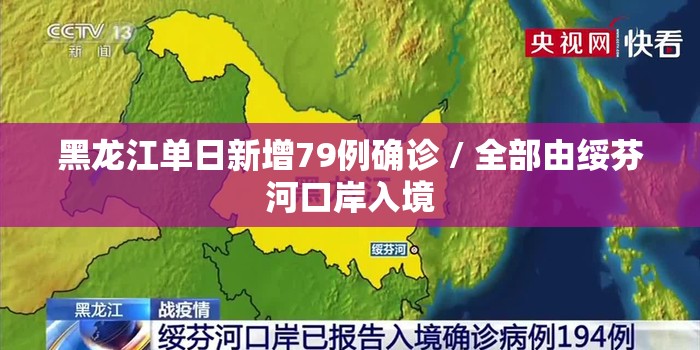 黑龙江单日新增79例确诊 / 全部由绥芬河口岸入境 黑龙江单日新增79例确诊 / 全部由绥芬河口岸入境