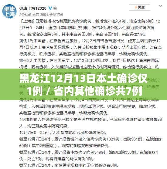 黑龙江12月13日本土确诊仅1例 / 省内其他确诊共7例 黑龙江12月13日本土确诊仅1例 / 省内其他确诊共7例