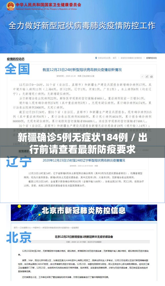 新疆确诊5例无症状184例 / 出行前请查看最新防疫要求