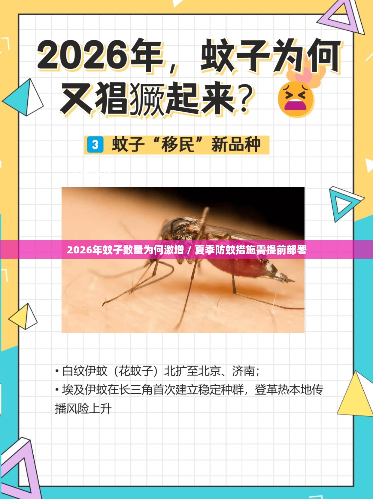 2026年蚊子数量为何激增 / 夏季防蚊措施需提前部署