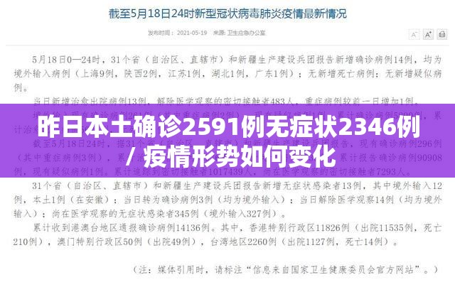 昨日本土确诊2591例无症状2346例 / 疫情形势如何变化 昨日本土确诊2591例无症状2346例 / 疫情形势如何变化