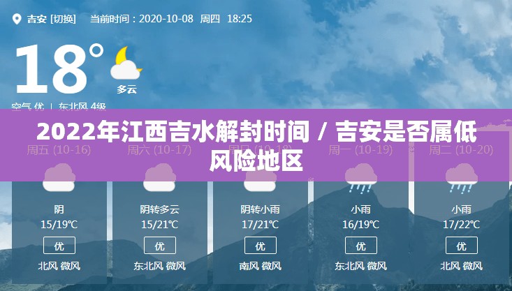 2022年江西吉水解封时间 / 吉安是否属低风险地区