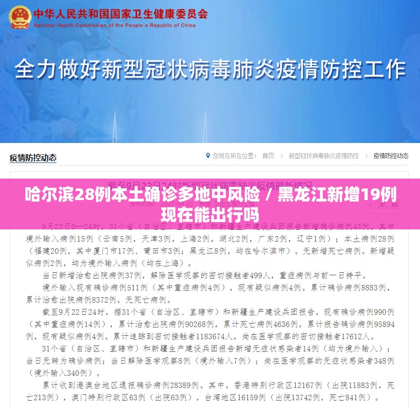 哈尔滨28例本土确诊多地中风险 / 黑龙江新增19例现在能出行吗