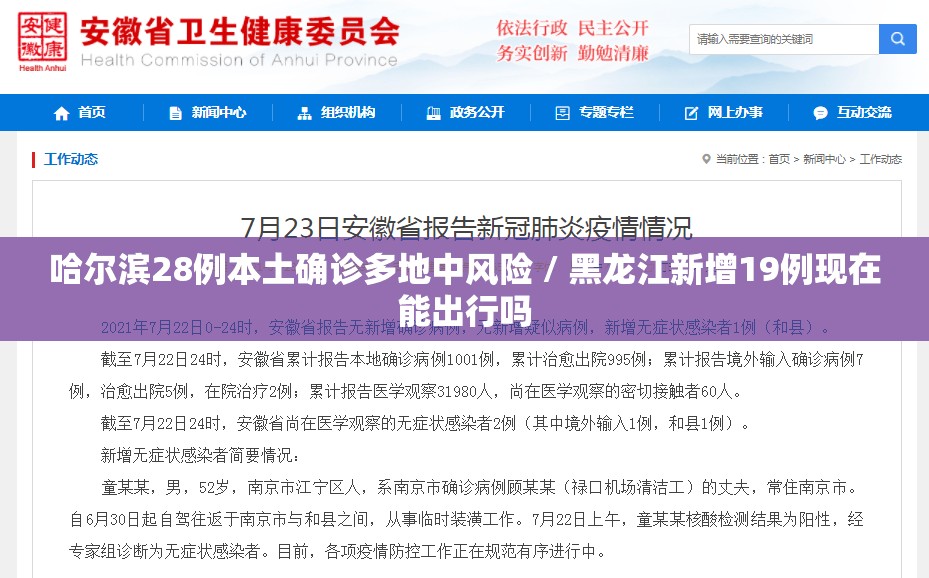 哈尔滨28例本土确诊多地中风险 / 黑龙江新增19例现在能出行吗 哈尔滨28例本土确诊多地中风险 / 黑龙江新增19例现在能出行吗